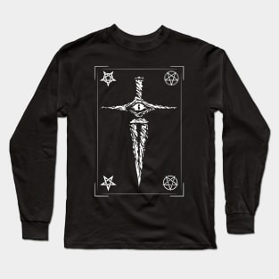 Cursed Dagger (white print) Long Sleeve T-Shirt